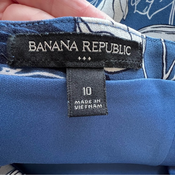 ⭐️ BANANA REPUBLIC Women Stretch Comfy Poly Pencil Skirt Multicolor Floral Sz 10 - Picture 4 of 10